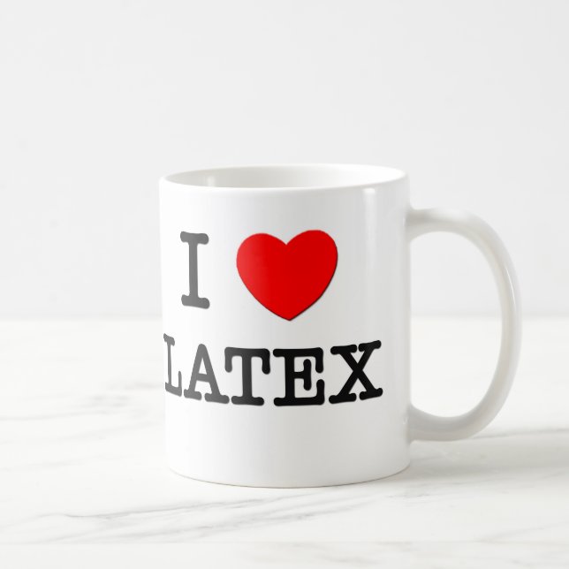 Mug J'aime le latex (Droite)