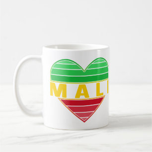 Mug J'aime le Mali, coeur malien