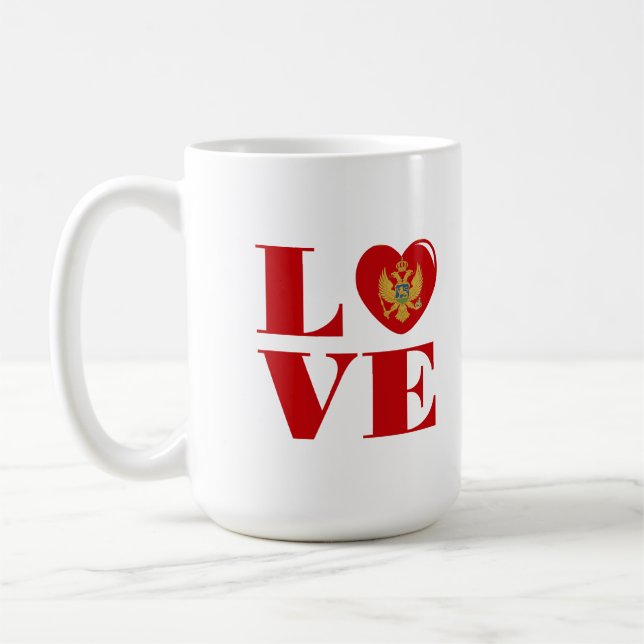 Mug J'aime le Monténégro (Gauche)