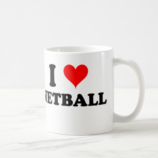 Mug J'aime le net-ball (Droite)