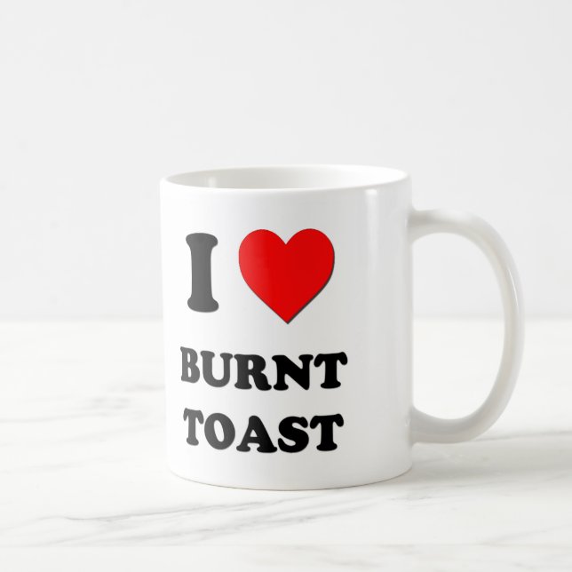 Mug J'aime le pain grillé brûlé (Droite)