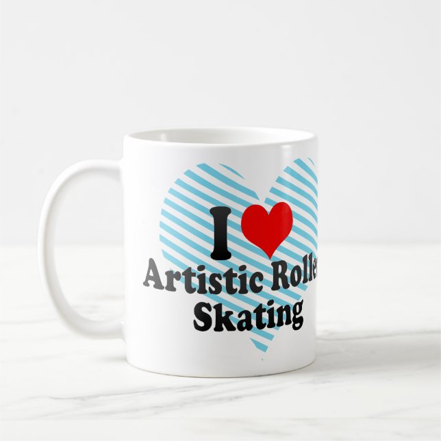 Mug J'aime le patinage de rouleau artistique (Gauche)