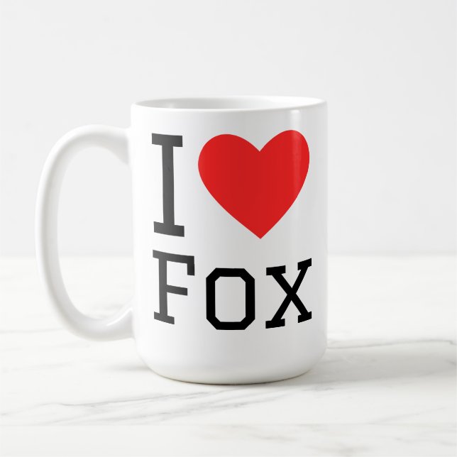 Mug J'aime le renard (Gauche)