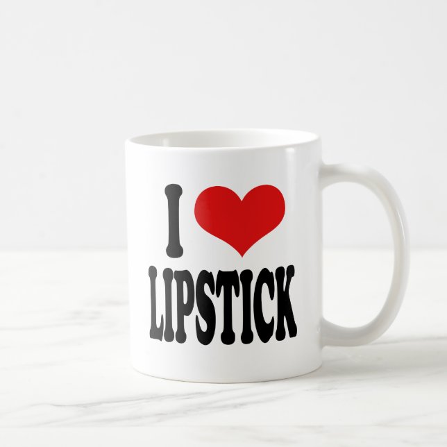 Mug J'aime le rouge à lèvres (Droite)