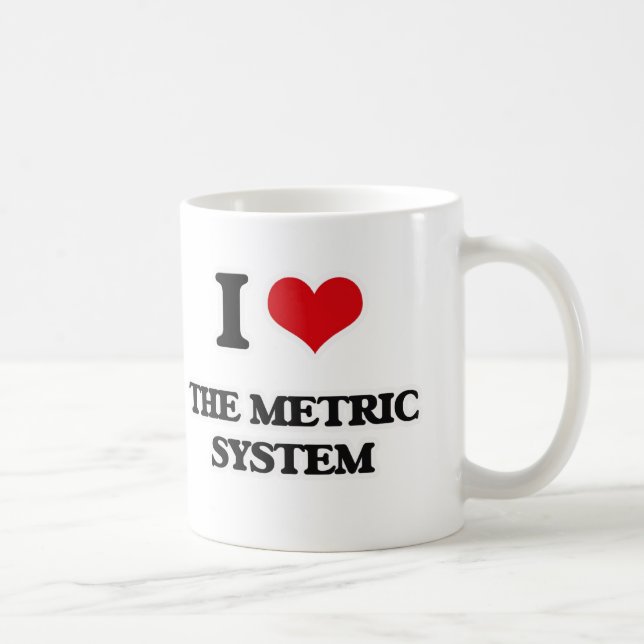Mug J'aime le système métrique (Droite)