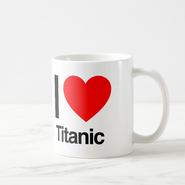 Mug j'aime le titanic (Droite)