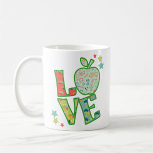 Mug J'aime l'école Apple, ramené à l'école