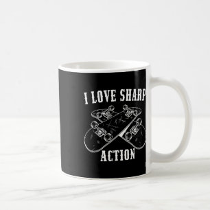 Mug J'aime les amateurs de skateboard d'action trancha