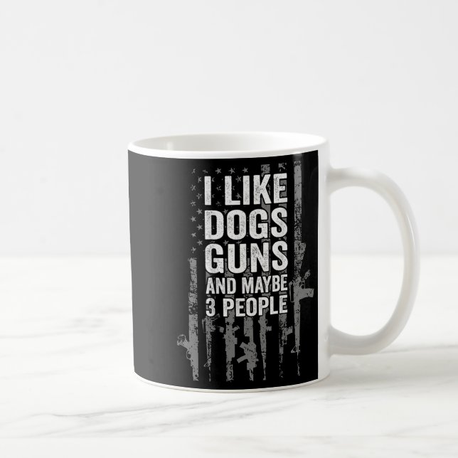 Mug J'Aime Les Canons À Chiens Et Peut-Être Trois Pers (Droite)
