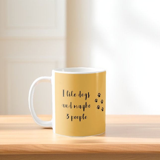 Mug "J'aime les chiens et peut-être 3 personnes" (Créateur téléchargé)