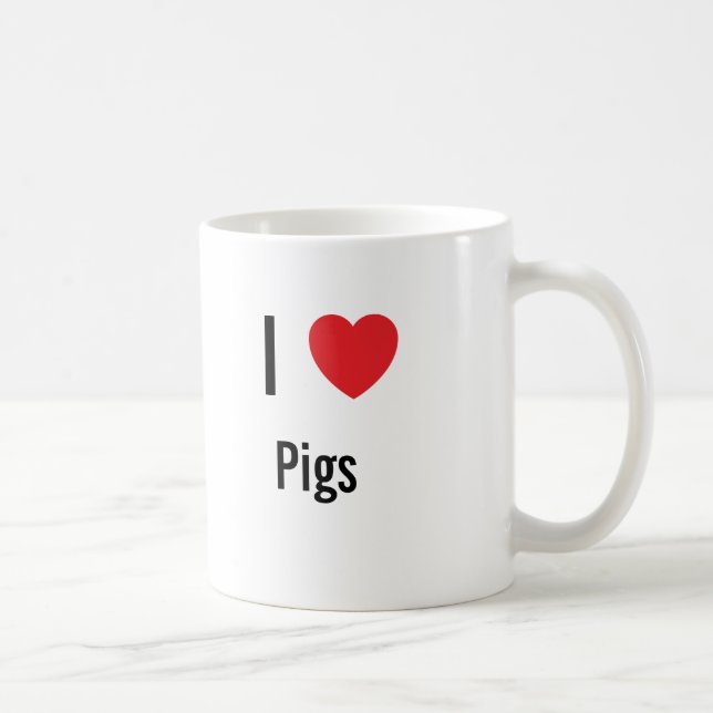 Mug J'aime les cochons (Droite)