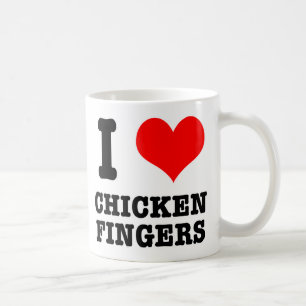 MUG J'AIME LES DOIGTS DE POULET DU COEUR