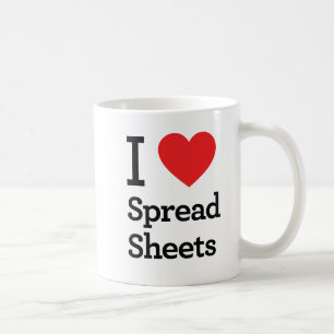 Mug J'aime les feuilles de calcul