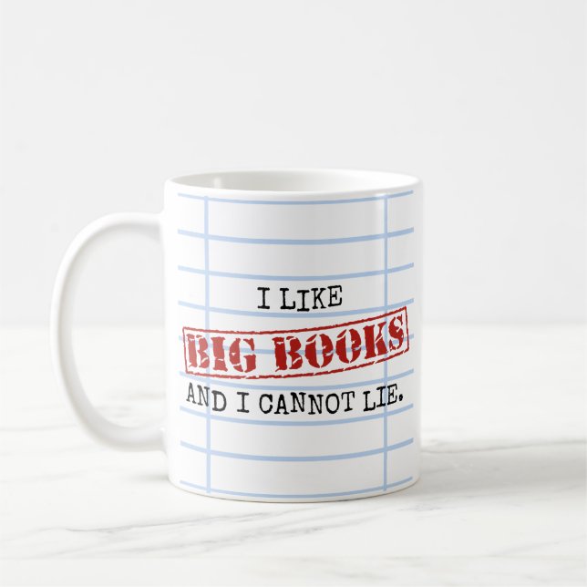 Mug J'aime les grands livres et je ne peux pas mentir  (Gauche)