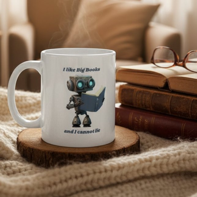 Mug J'aime les gros livres et je ne peux pas mentir (Créateur téléchargé)