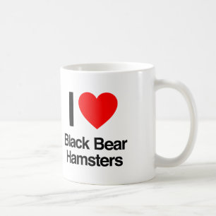 Mug j'aime les hamsters d'ours noir