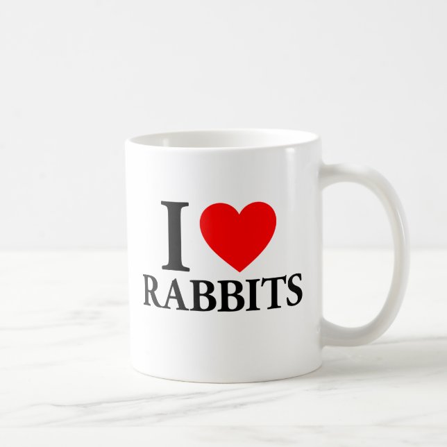 Mug J'aime les lapins (Droite)