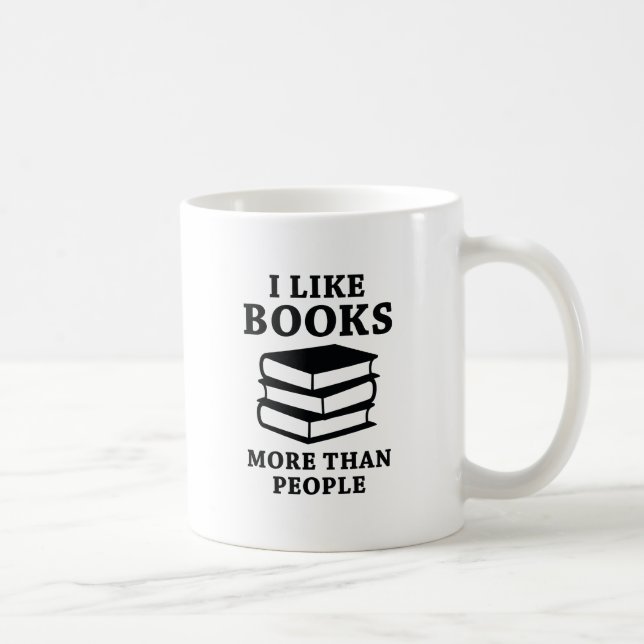 Mug J'Aime Les Livres Plus Que Les Gens (Droite)
