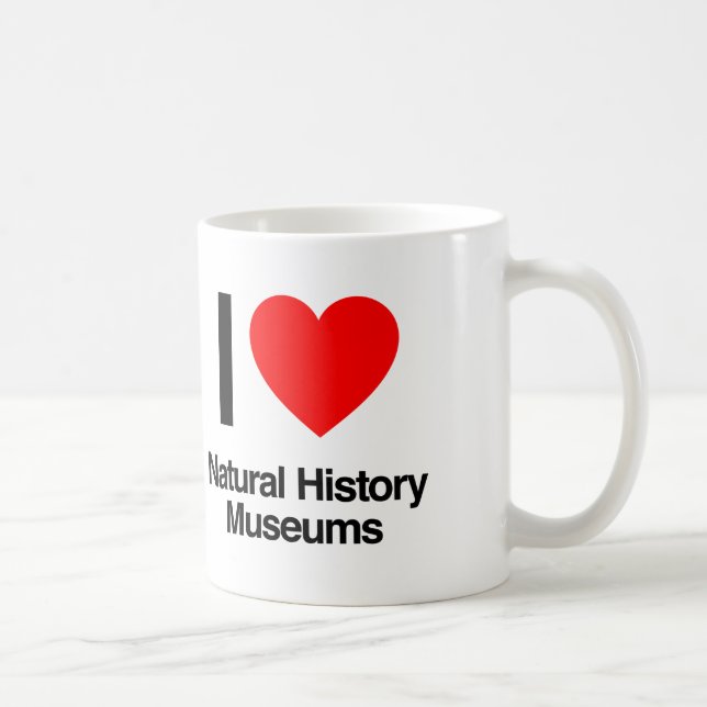 Mug j'aime les musées d'histoire naturelle (Droite)