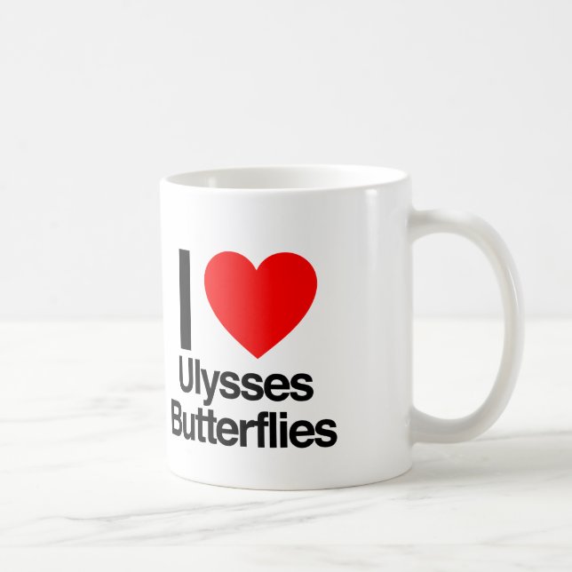 Mug j'aime les papillons ulysses (Droite)