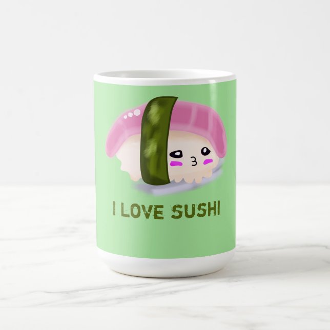 Mug J'Aime Les Phrases Drôle Du Sushi (Centre)
