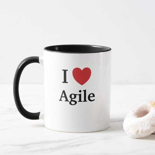 Mug J'aime l'idée agile de cadeau de chef de projet de (Avec donut)