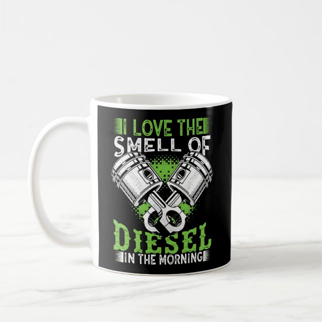 Mug J'Aime L'Odeur Du Diesel Dans Le Camion Du Matin D (Gauche)