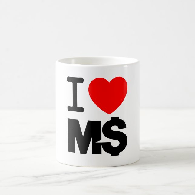 Mug J'aime M$ (la lumière) (Centre)