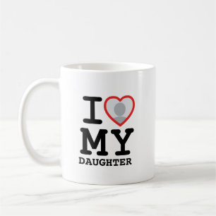 Mug j'aime ma fille   photo de Fête des pères