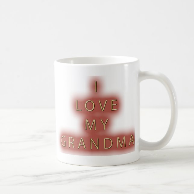 Mug J'aime ma grand-maman (blanche) (Droite)