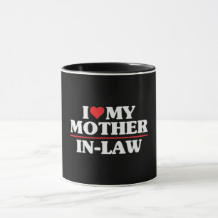 Mug J'Aime Ma Mère En Droit Coeur Rouge
