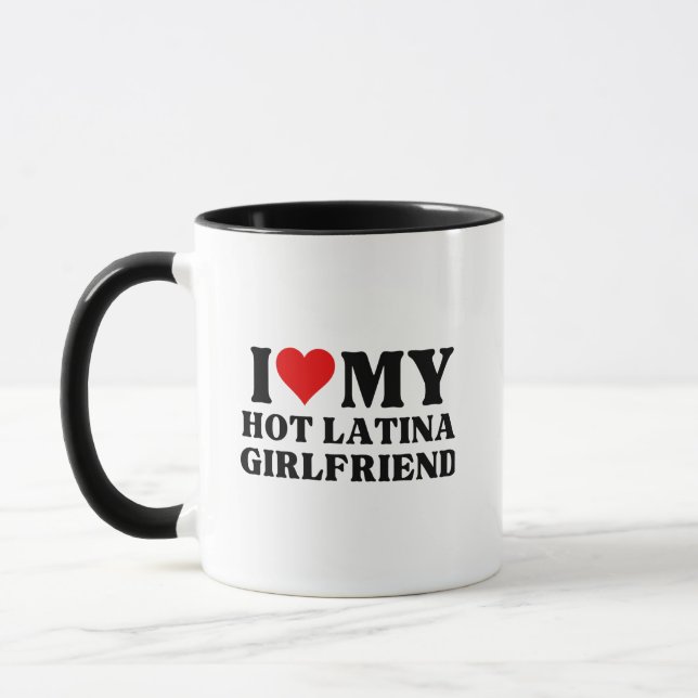 Mug J'Aime Ma Petite Amie Latina Chaude (Gauche)