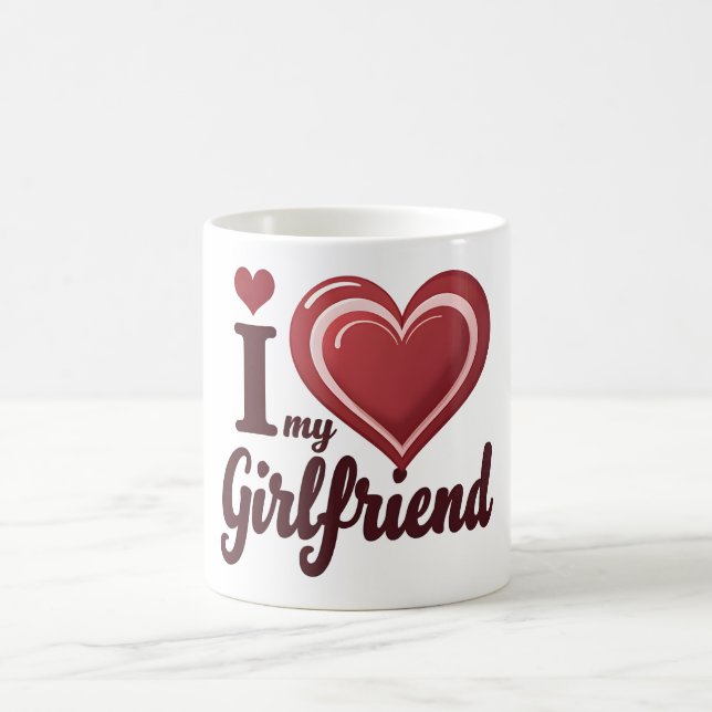Mug J'aime ma petite amie personnalisé (Centre)