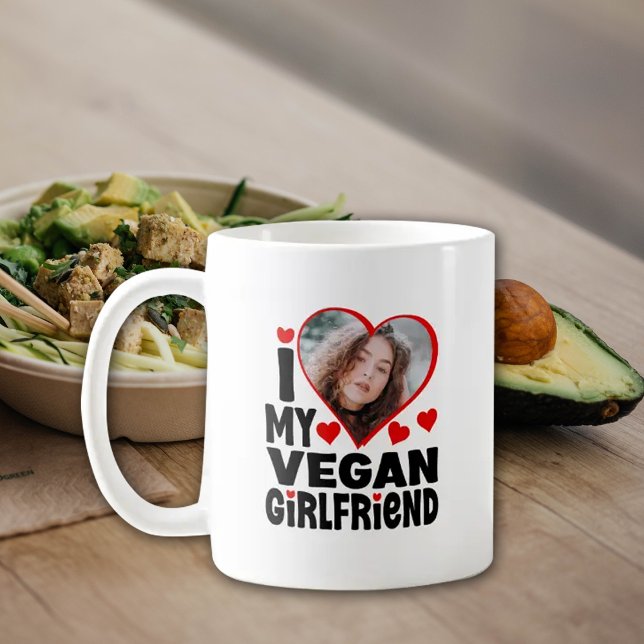 Mug J'aime ma petite amie Vegan, Saint Valentin (Créateur téléchargé)