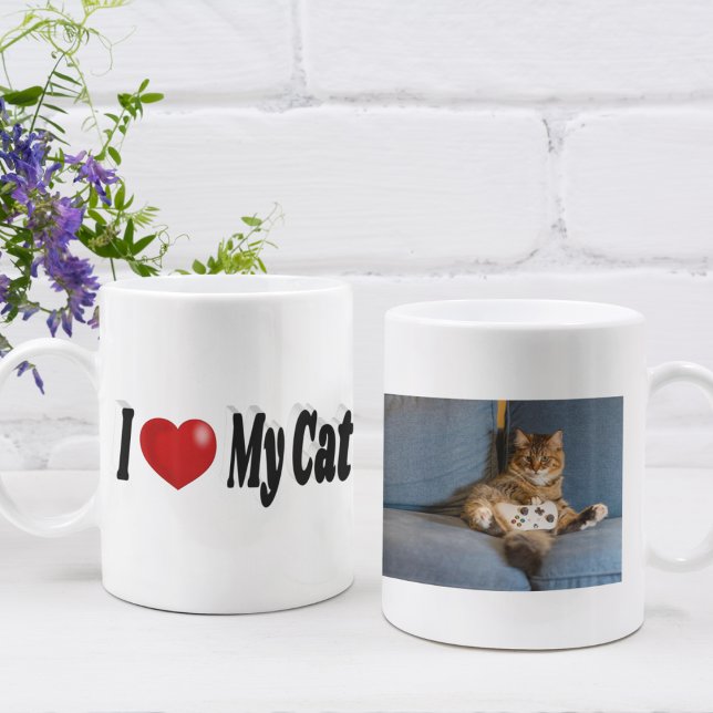 Mug J'aime ma photo de chat (Créateur téléchargé)