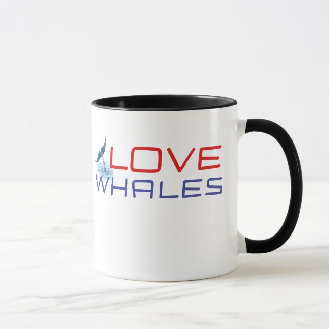 Mug j'aime merch des animaux de l'océan t-shirt balein (Droite)
