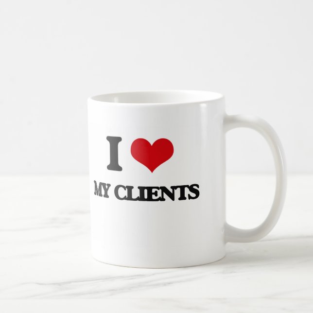 Mug J'aime mes clients (Droite)