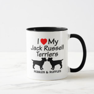 Mug J'Aime Mes Deux Chiens Jack Russell Terrier