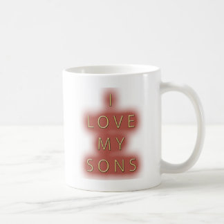 Mug J'aime mes fils (blancs)