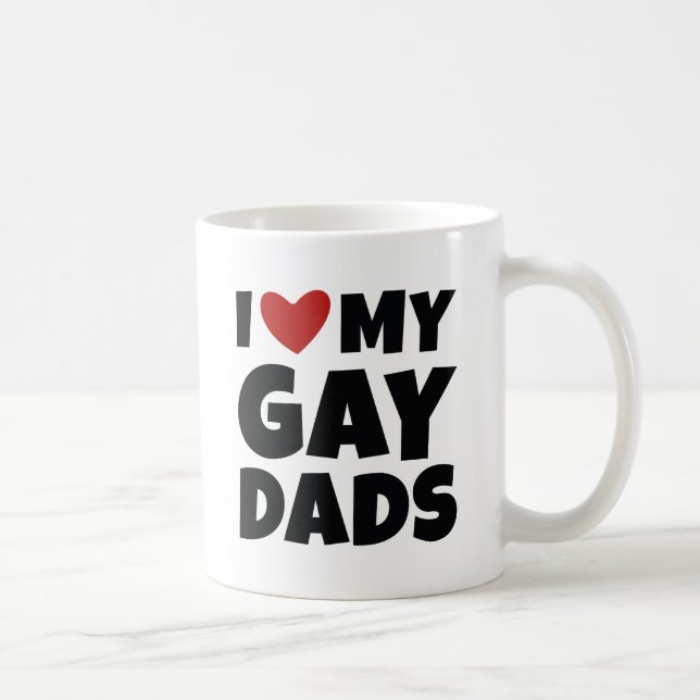 Mug J'Aime Mes Pères Gays (Droite)
