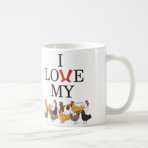 Mug J'aime mes poulets