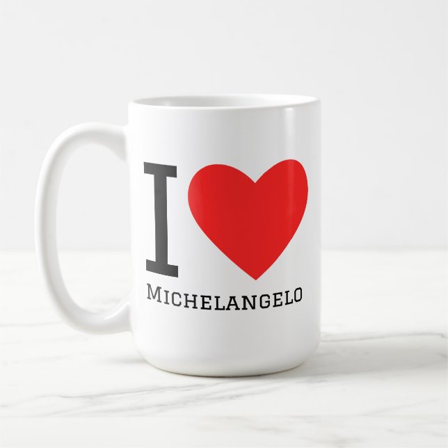 Mug J'aime Michelangelo  (Gauche)