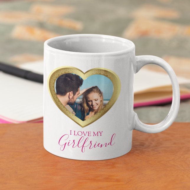 Mug J'aime Mon cadeau de petite amie pour elle Valenti (Créateur téléchargé)