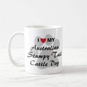 Mug J'aime mon chien courtaud australien de bétail de