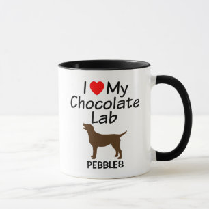 Mug J'Aime Mon Chien Du Laboratoire De Chocolat