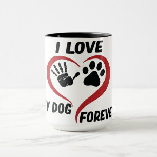 Mug J'aime mon chien jeter l'oreiller