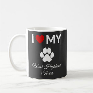 Mug J'aime mon chien West Highland Terrier texte perso