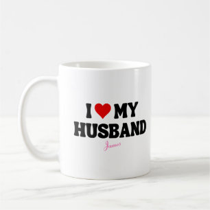 Mug J'Aime Mon Coeur De Mari Romantique Nom Personnali