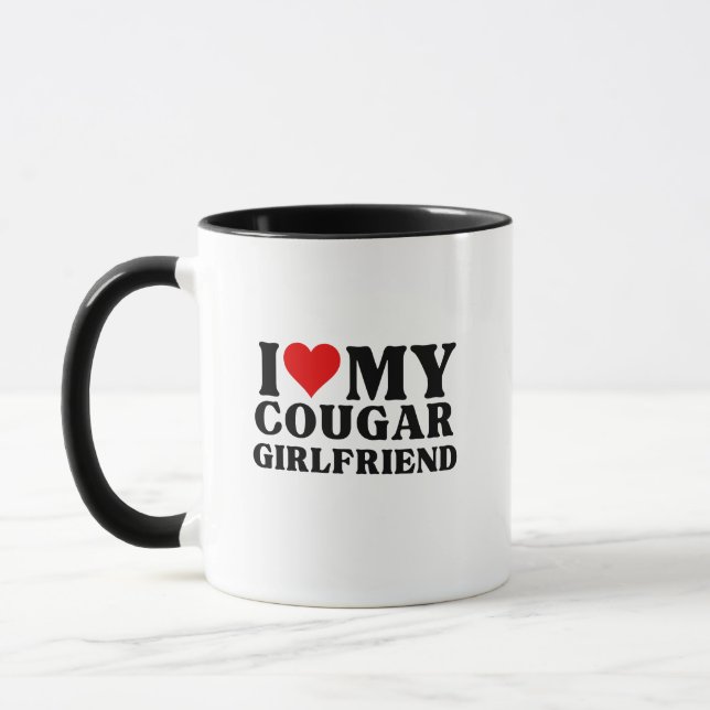 Mug J'Aime Mon Cougar Girlfriend I Heart My Cougar Gir (Gauche)
