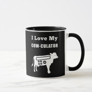 Mug J'Aime Mon Cow-culator Funny Math Calculator Pun